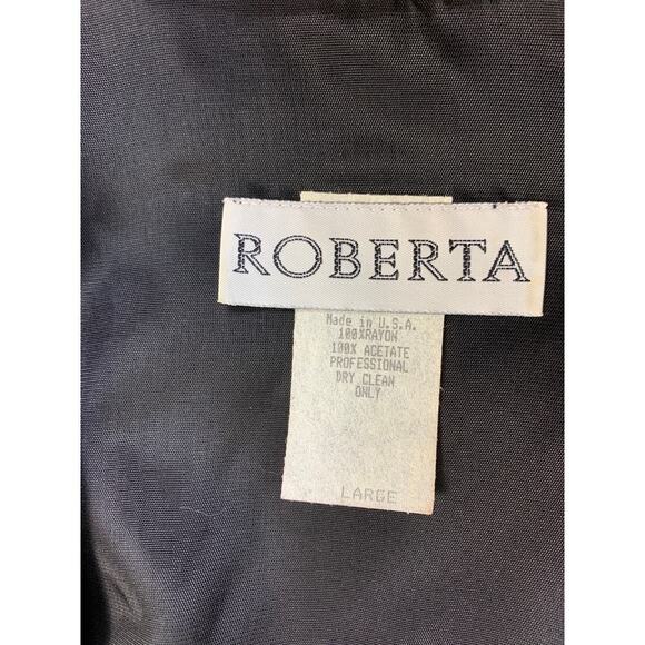 Roberta Vintage 90s One Shoulder Black Velvet Maxi Dress w Bolero Jacket -Size L - Picture 6 of 7